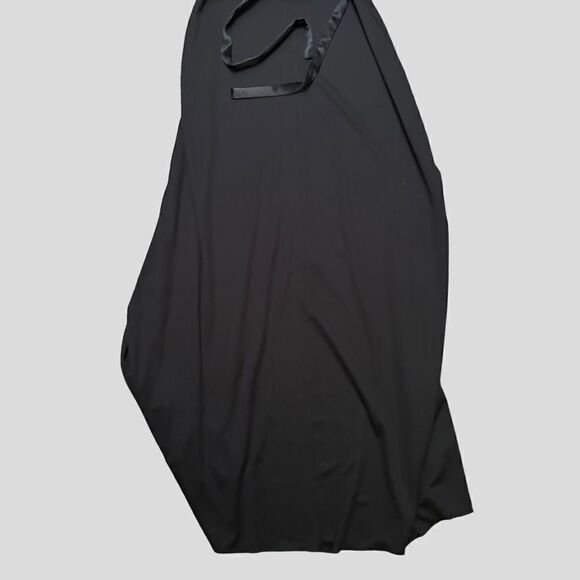 Vintage Full Length Black Dress with Velvet Top - Picture 7 of 8